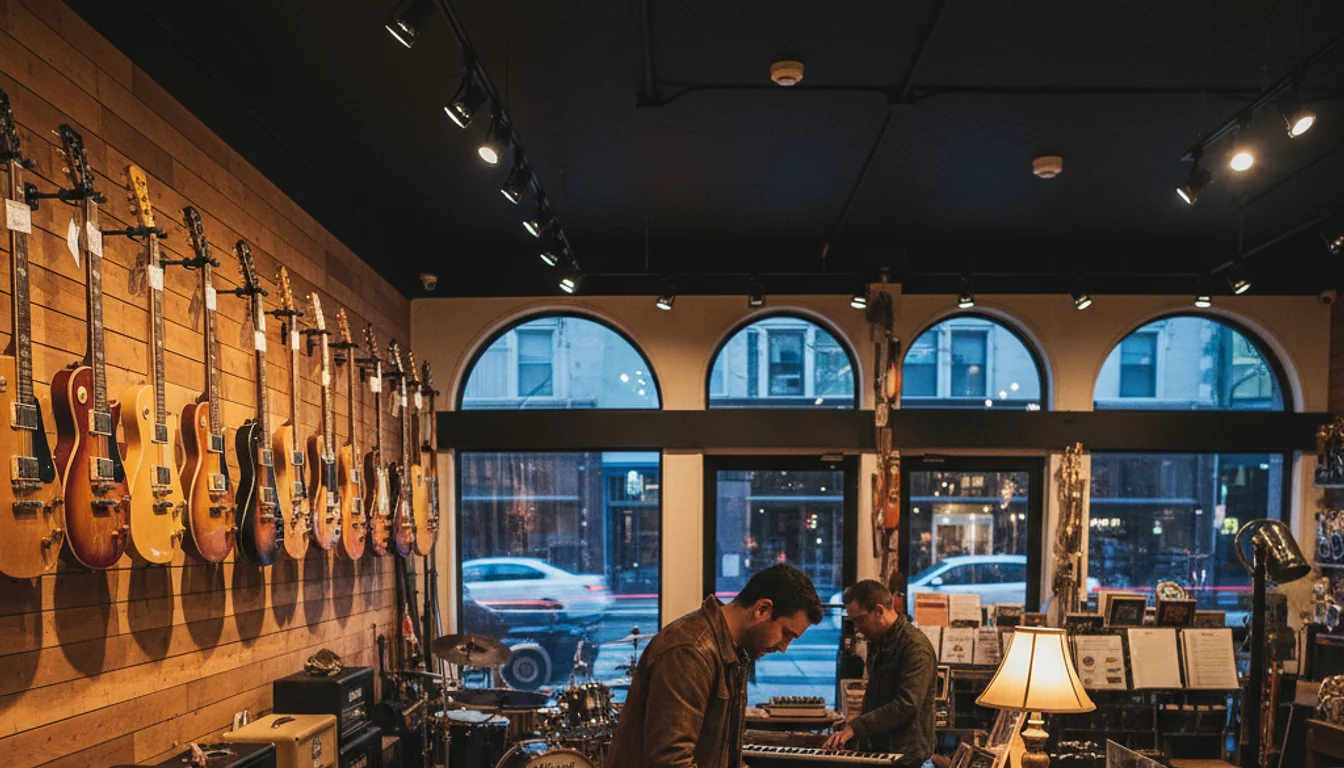 music store near me - relevant illustration