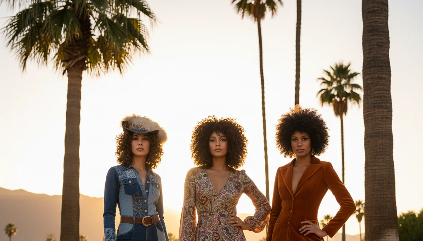 70s fashion women - relevant illustration