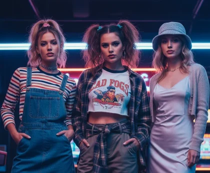 90s fashion women - relevant illustration