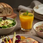 healthy balanced meal - relevant illustration